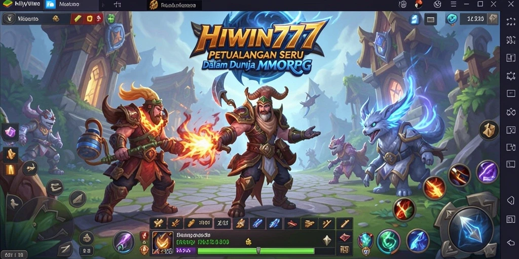 Tampilan gameplay HIWIN777 yang menampilkan aksi seru dalam MMORPG.