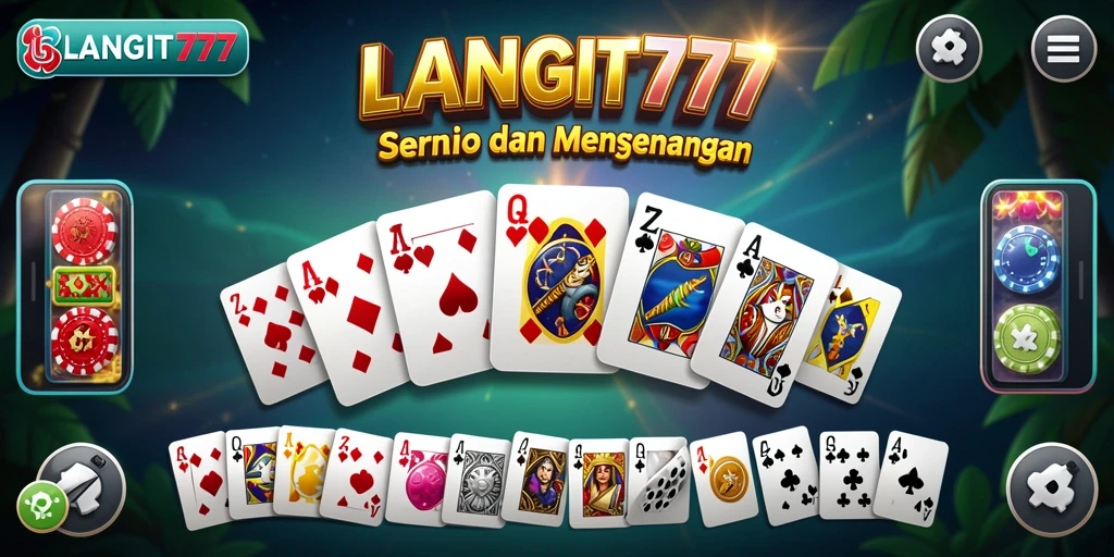 Screenshot utama LANGIT777 menampilkan pemain yang bersenang-senang dalam permainan domino.