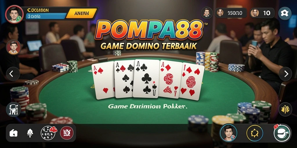 Gameplay seru POMPA88 dengan pertempuran domino yang mendebarkan.